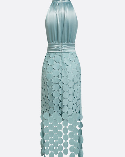 Delphine Vasseur | Paillette Scalloped Halter Midi Dress