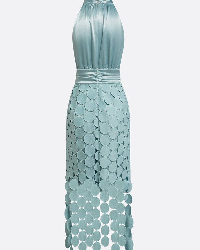Delphine Vasseur | Paillette Scalloped Halter Midi Dress