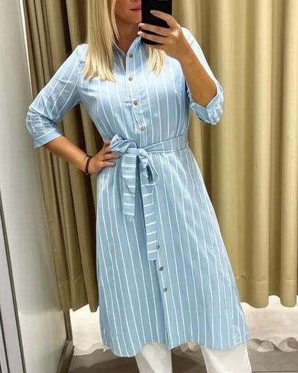 Blush Shoreline™ Belted Shirt Dress