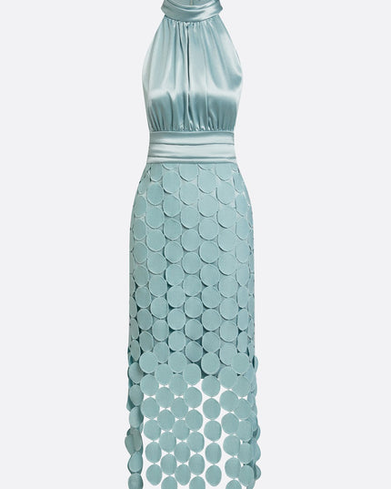Delphine Vasseur | Paillette Scalloped Halter Midi Dress