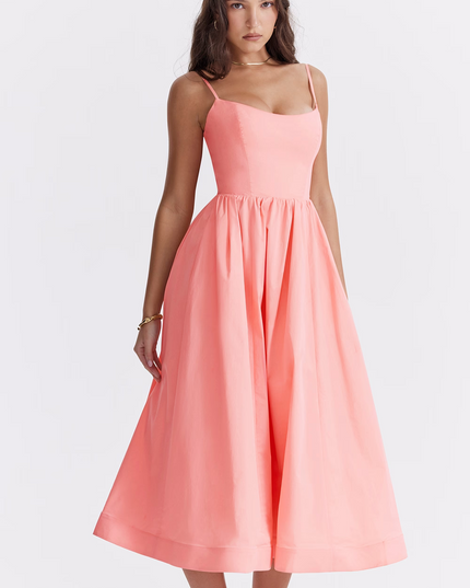 Elle Rousset | Elegant Corset Midi Dress