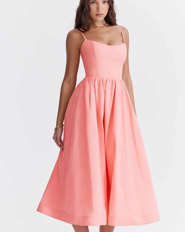 Elle Rousset | Elegant Corset Midi Dress