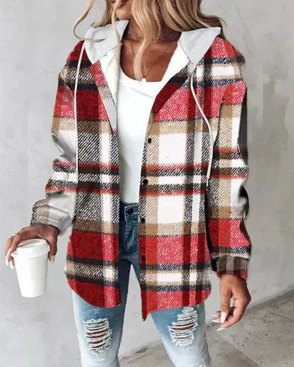 Lorenza | Checkered Hooded Jacket