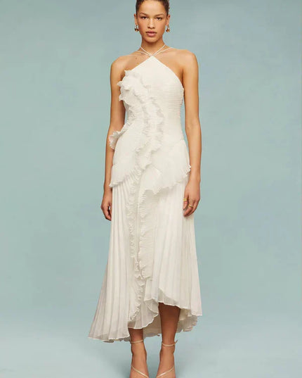 Romy Bergeron | Elegant Ruffle Maxi Dress