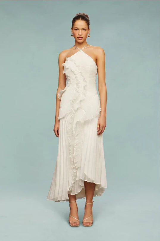 Romy Bergeron | Elegant Ruffle Maxi Dress
