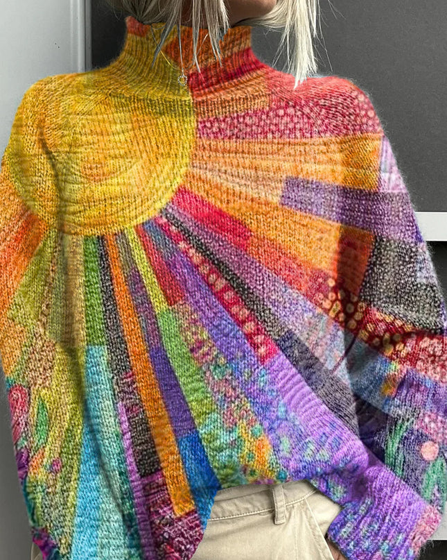Sunburst Horizon Knit Turtleneck