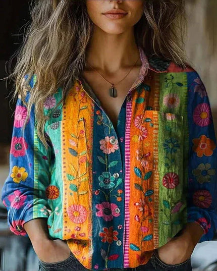 Emma | Vintage Printed Blouse