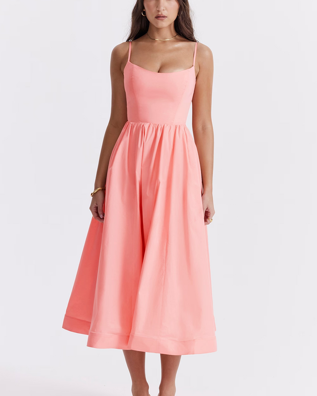 Elle Rousset | Elegant Corset Midi Dress