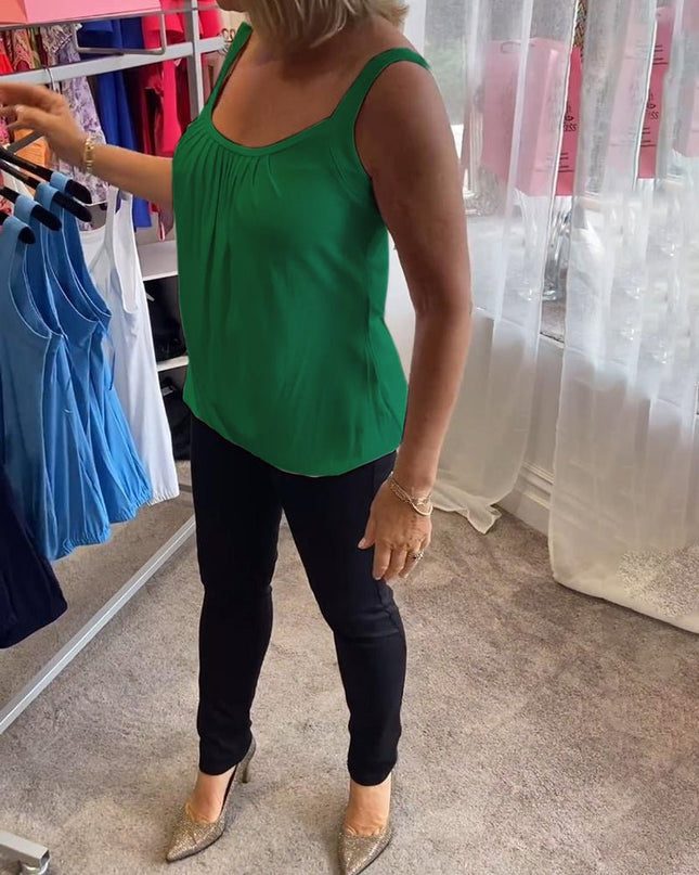 Vangie | Graceful Pleated Top