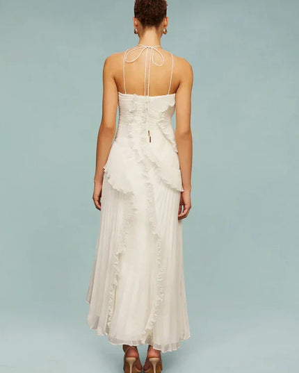 Romy Bergeron | Elegant Ruffle Maxi Dress