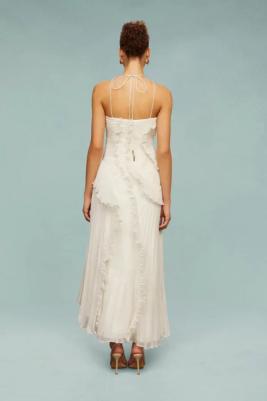 Romy Bergeron | Elegant Ruffle Maxi Dress