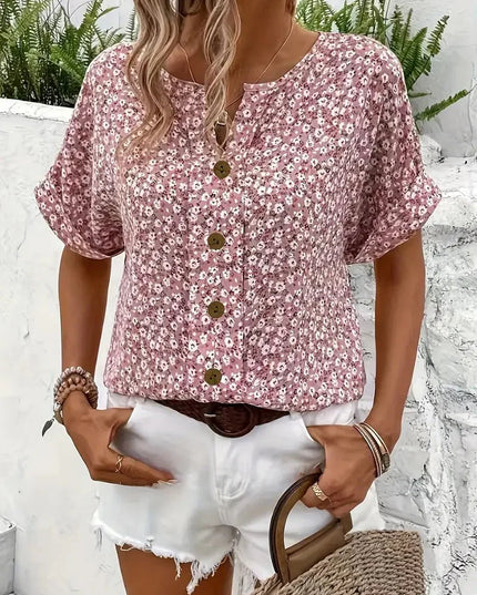 Wolena | Wildflower Notch Blouse