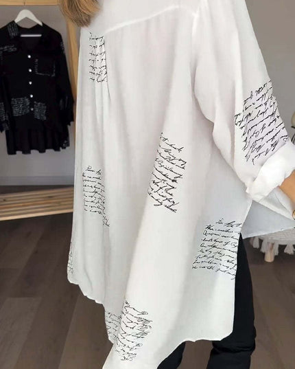 Tiemona | Script Button-Up Shirt