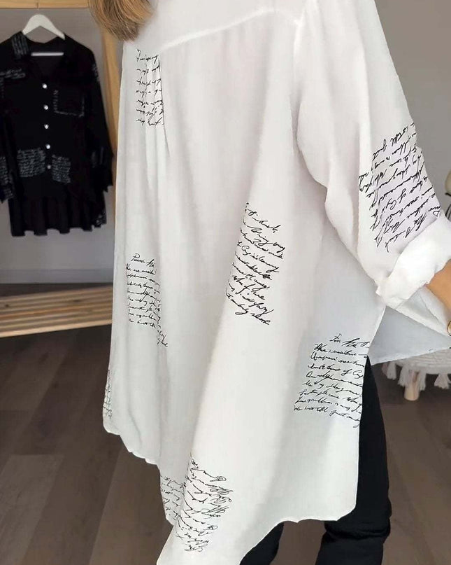 Tiemona | Script Button-Up Shirt
