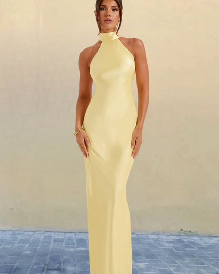 Selin Colbert | Flowing Halter Maxi Dress