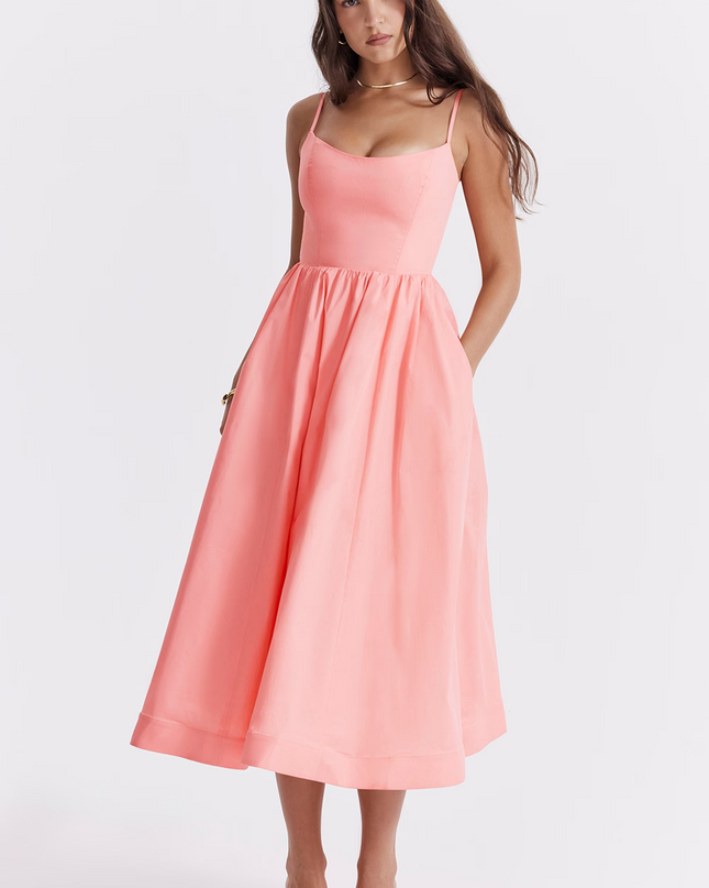 Elle Rousset | Elegant Corset Midi Dress