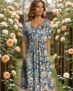 Light blue floral / S