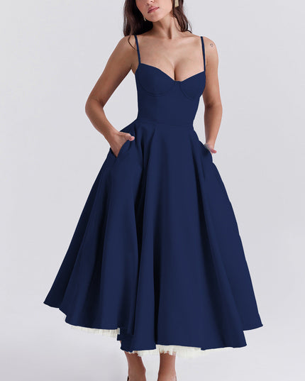 Aria Duval | Romantic Bustier Midi Dress