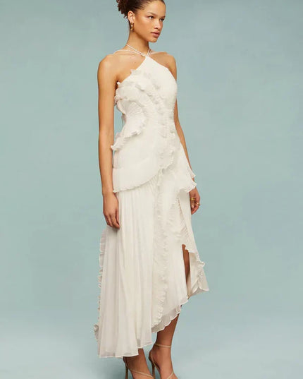 Romy Bergeron | Elegant Ruffle Maxi Dress
