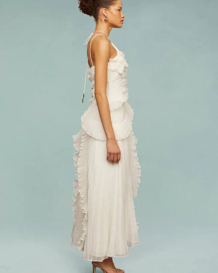 Romy Bergeron | Elegant Ruffle Maxi Dress