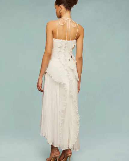 Romy Bergeron | Elegant Ruffle Maxi Dress