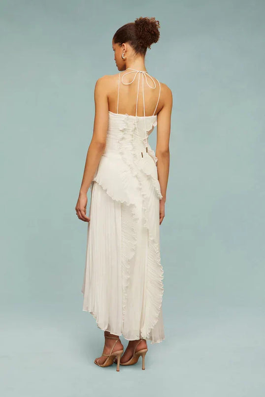 Romy Bergeron | Elegant Ruffle Maxi Dress