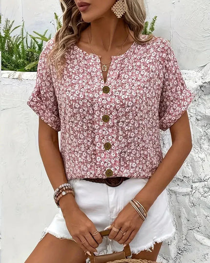 Wolena | Wildflower Notch Blouse