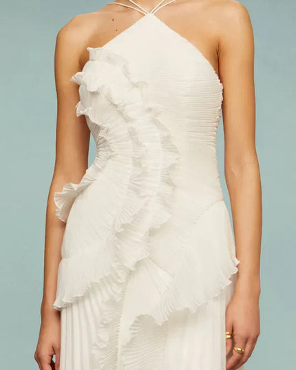 Romy Bergeron | Elegant Ruffle Maxi Dress