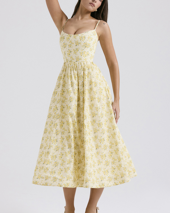 Elle Rousset | Elegant Corset Midi Dress