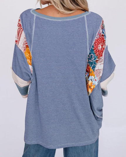Lizzy | Striped Patch Blouse