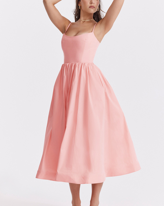 Elle Rousset | Elegant Corset Midi Dress