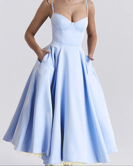 Aria Duval | Romantic Bustier Midi Dress