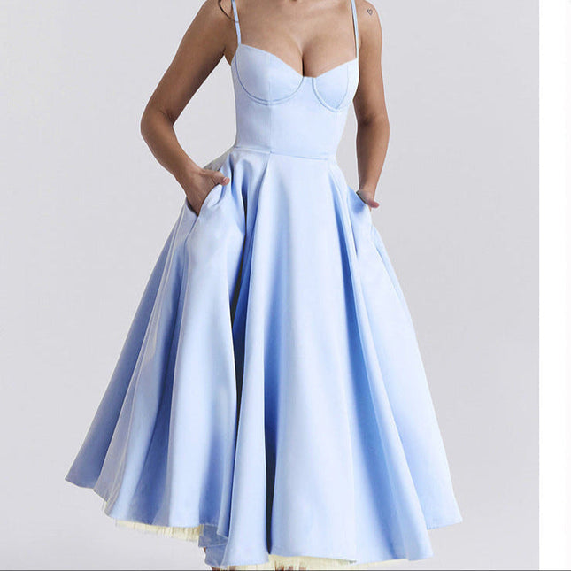Aria Duval | Romantic Bustier Midi Dress
