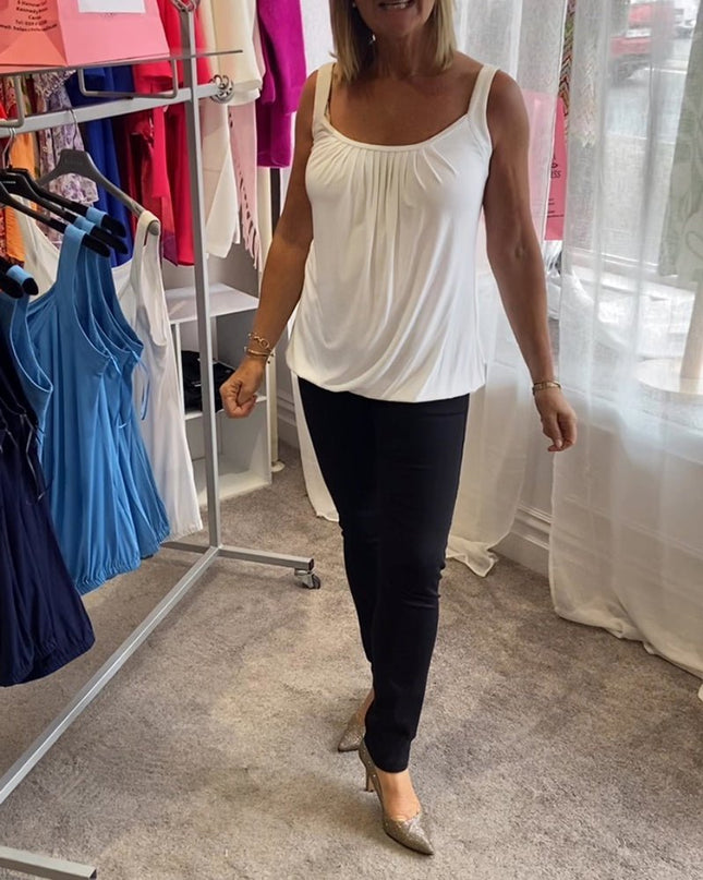 Vangie | Graceful Pleated Top