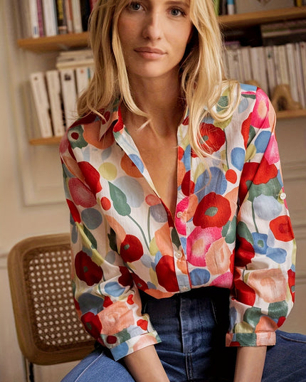 Mylene | Colourful Floral Blouse