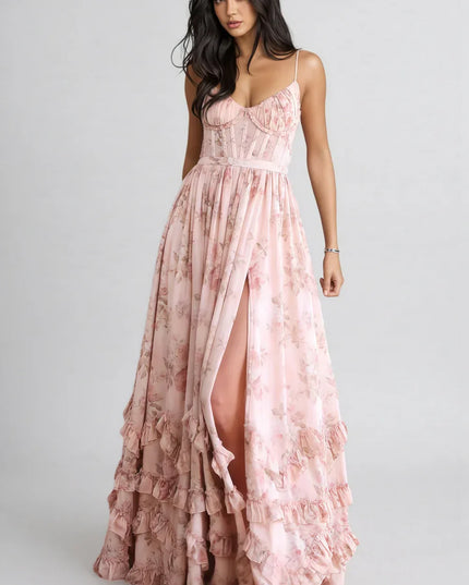 Carmen | Summer Dress with Flirty Slit & Ruffle Detail