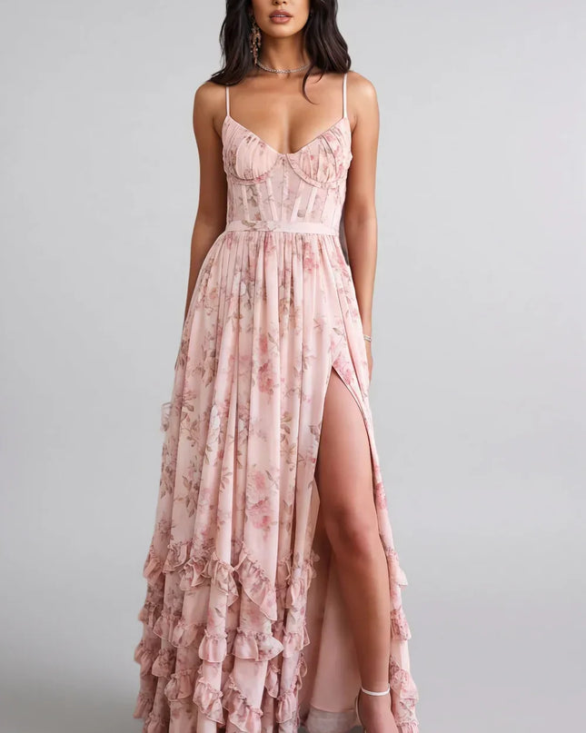 Carmen | Summer Dress with Flirty Slit & Ruffle Detail