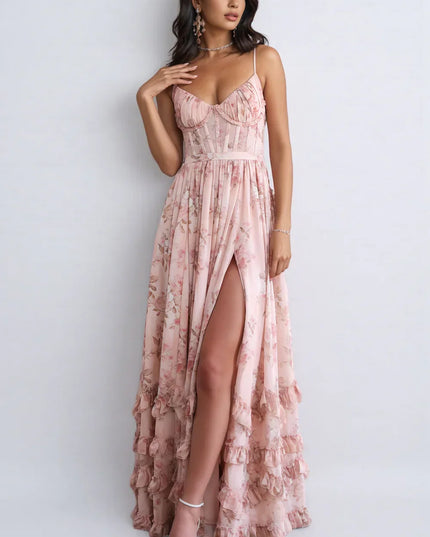 Carmen | Summer Dress with Flirty Slit & Ruffle Detail