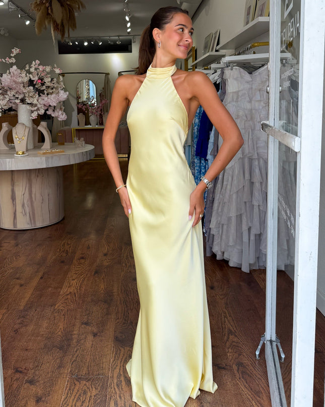 Selin Colbert | Flowing Halter Maxi Dress