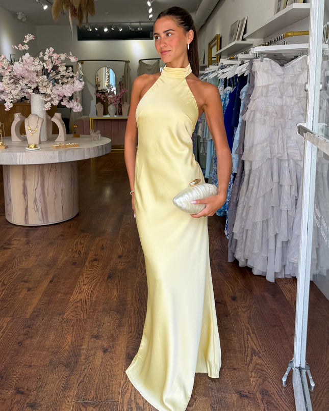 Selin Colbert | Flowing Halter Maxi Dress