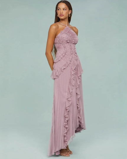 Romy Bergeron | Elegant Ruffle Maxi Dress