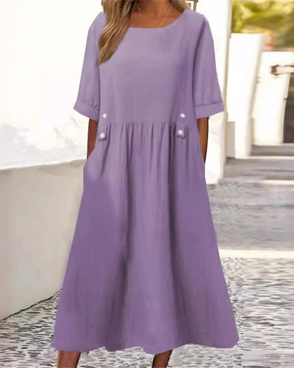 Lilano | Evans Button-Accent Midi Dress