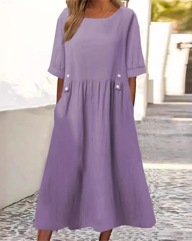Lilano | Evans Button-Accent Midi Dress