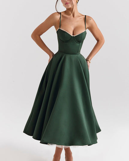 Aria Duval | Romantic Bustier Midi Dress