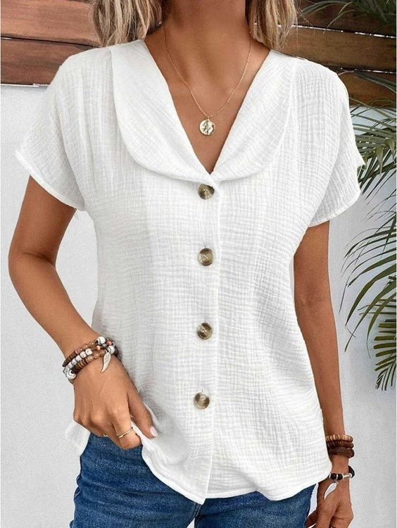 Sarah | Collared Butterfly Blouse