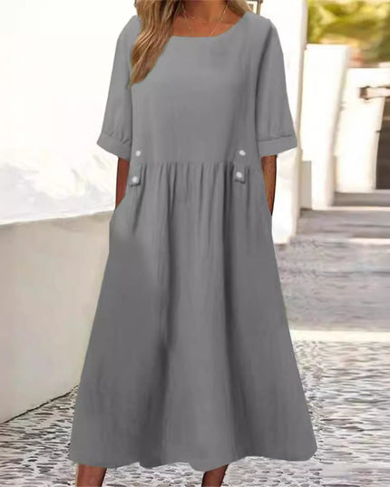 Lilano | Evans Button-Accent Midi Dress