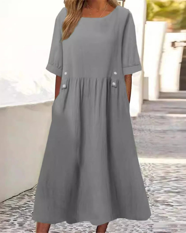 Lilano | Evans Button-Accent Midi Dress
