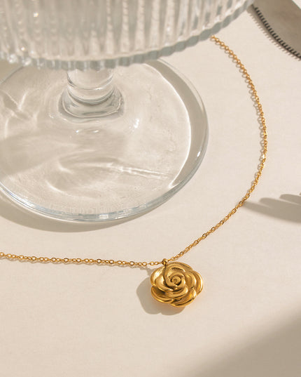 Margot | Rose Bloom Pendant Necklace