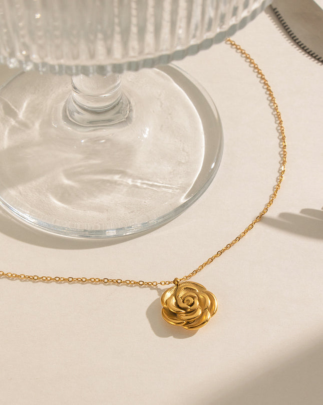 Margot | Rose Bloom Pendant Necklace