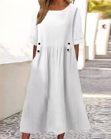 Lilano | Evans Button-Accent Midi Dress